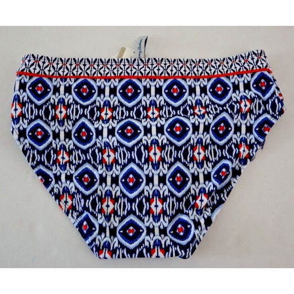 Tommy Bahama Size M Mare Navy Island Cays Ikat High Waist Bikini Bottoms $80 - Picture 2 of 4